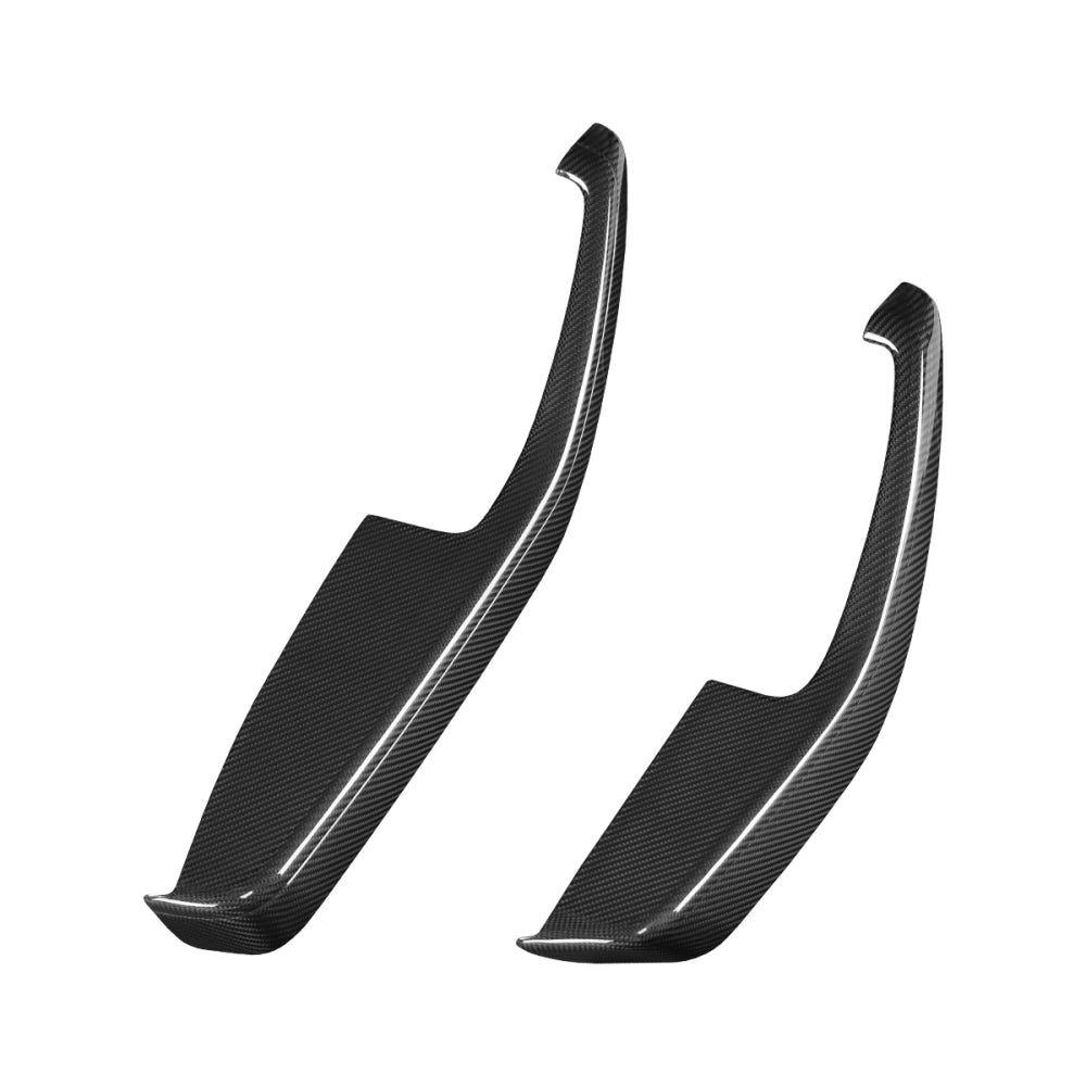 Premium Real Carbon Fiber Armrest Covers for Tesla Model 3 Highland 2024+ (4-Piece Set) - Front & Rear Door Protection - Luxury Interior Upgrade for Enhanced Driving Comfort