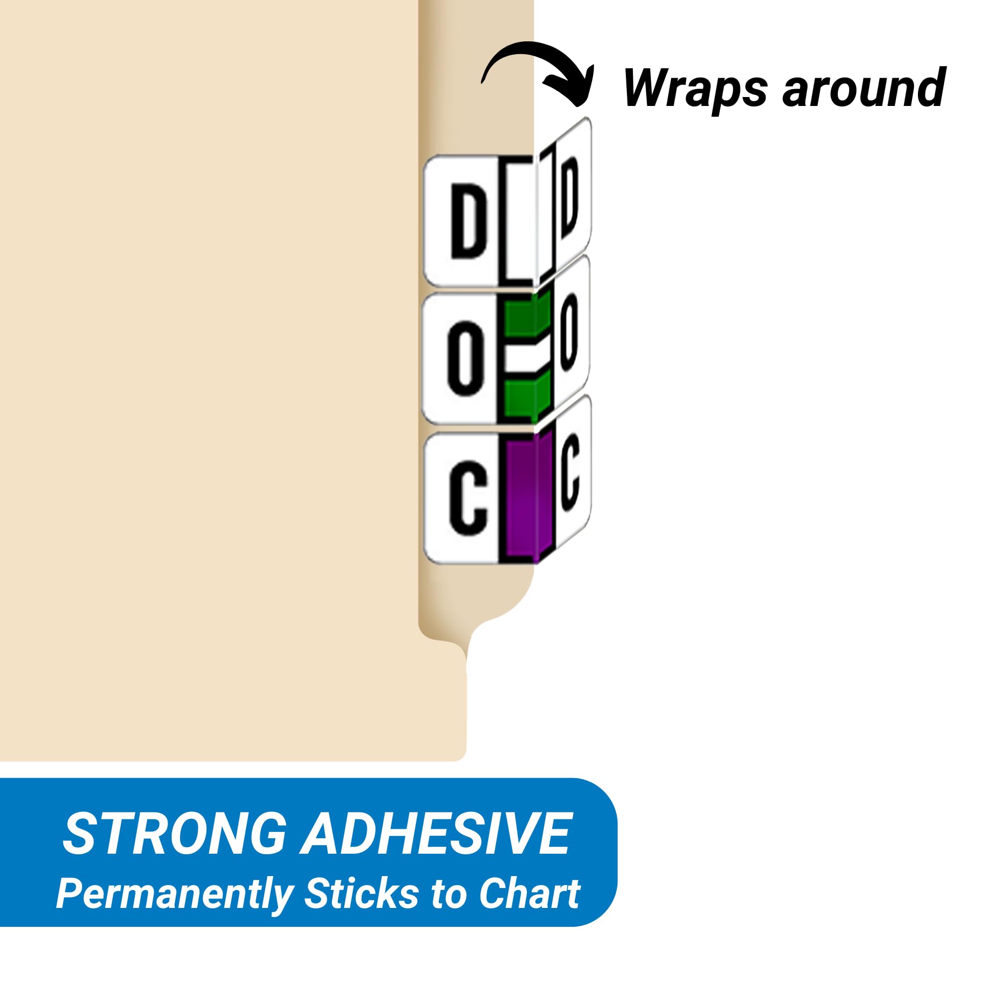 Doctor Stuff - 3120 Alphabet Letter Stickers for File Folders & Binder Refills, 15/16