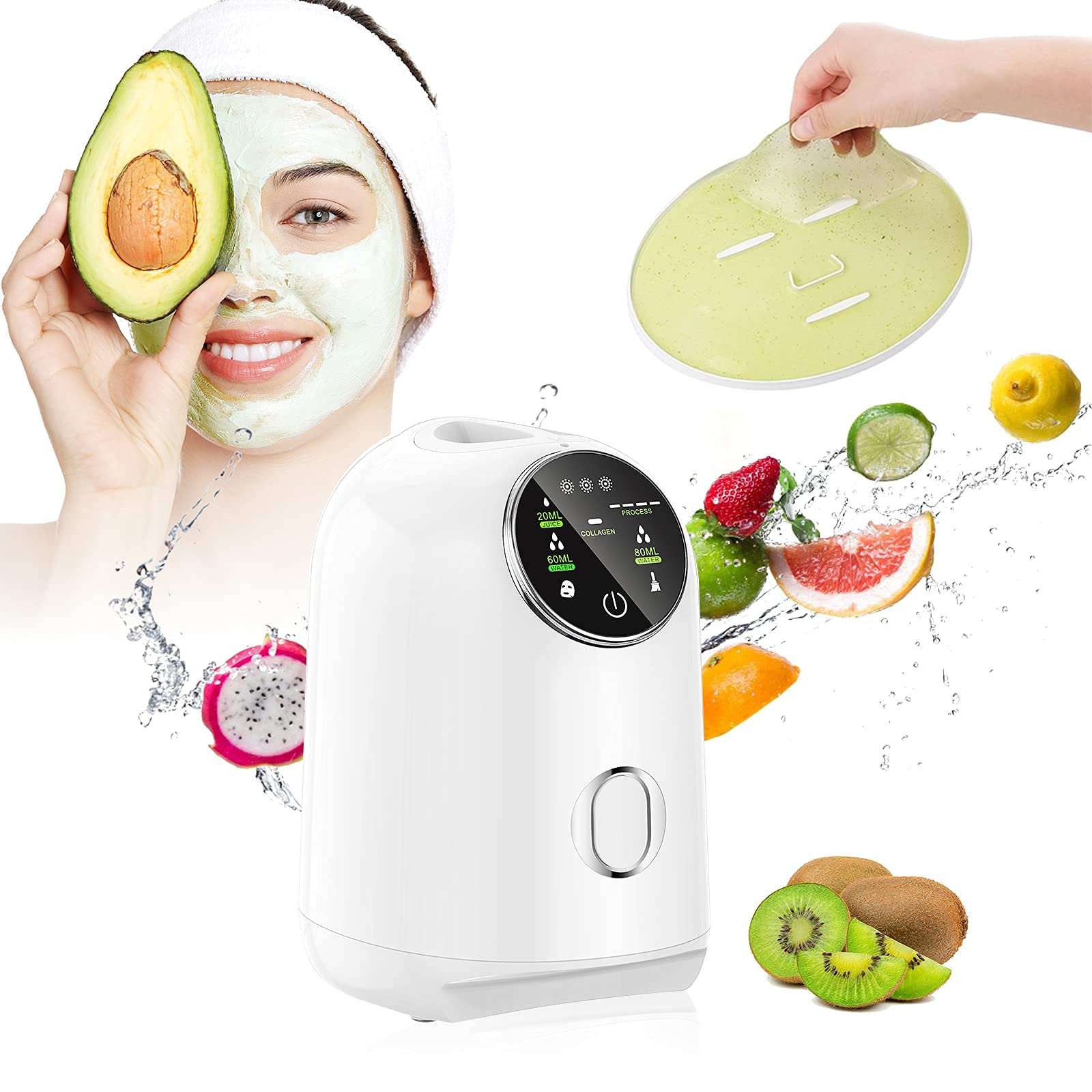 5-Minute DIY Face Mask Maker Machine for Natural Fruit & Vegetable Facial Masks - Home Skin Care & Beauty Tool with UK Plug | Perfect for Spa Days & At-Home Skincare Routines