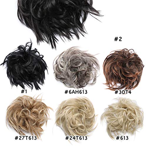 Messy Bun Scrunchie for Women - Stretchable Hair Tie for Tousled Updo & Ponytail - Perfect for Workouts, Yoga, and Everyday Styling