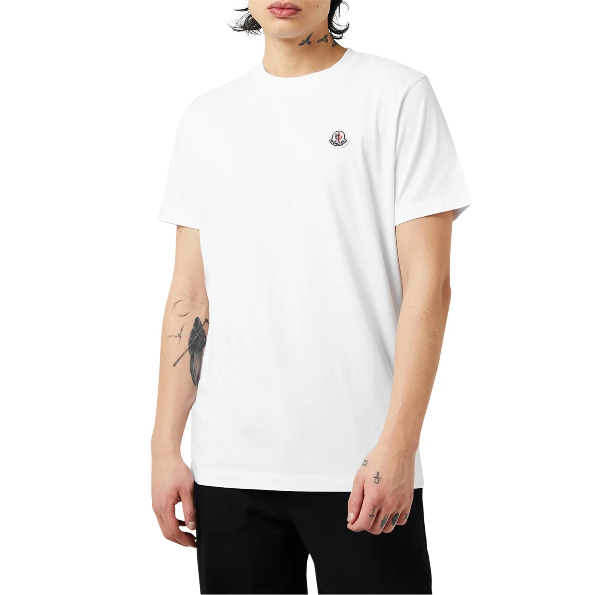 Moncler 3-Pack White T-Shirts for Men - Premium Cotton Crew Neck Tees - Casual Wear, Layering & Everyday Outfits