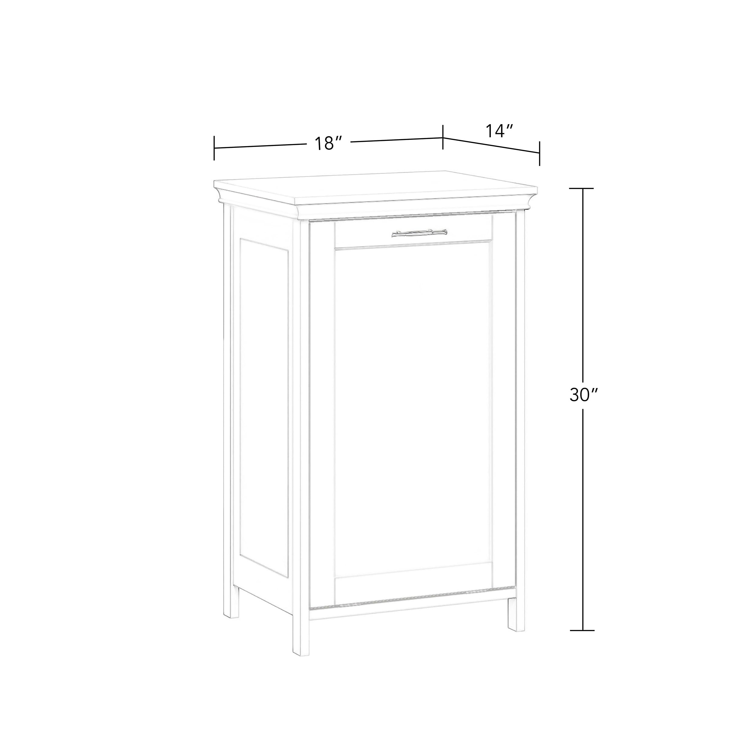 RiverRidge Somerset White Tilt-Out Laundry Hamper - Space Saving Clothes Basket for Bedroom, Bathroom & Laundry Room Organization