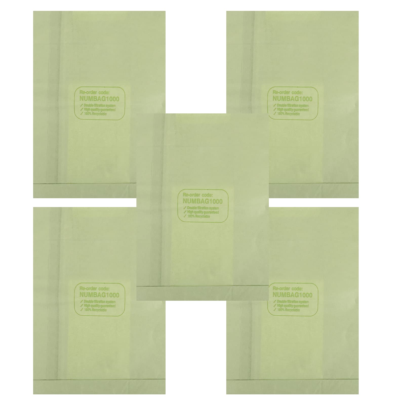 5-Pack Premium Vacuum Cleaner Bags - Durable Paper Dust Bags for U-Type Vacuum Cleaners | Replacement Vacuum Accessories for Home Cleaning & Pet Hair Removal