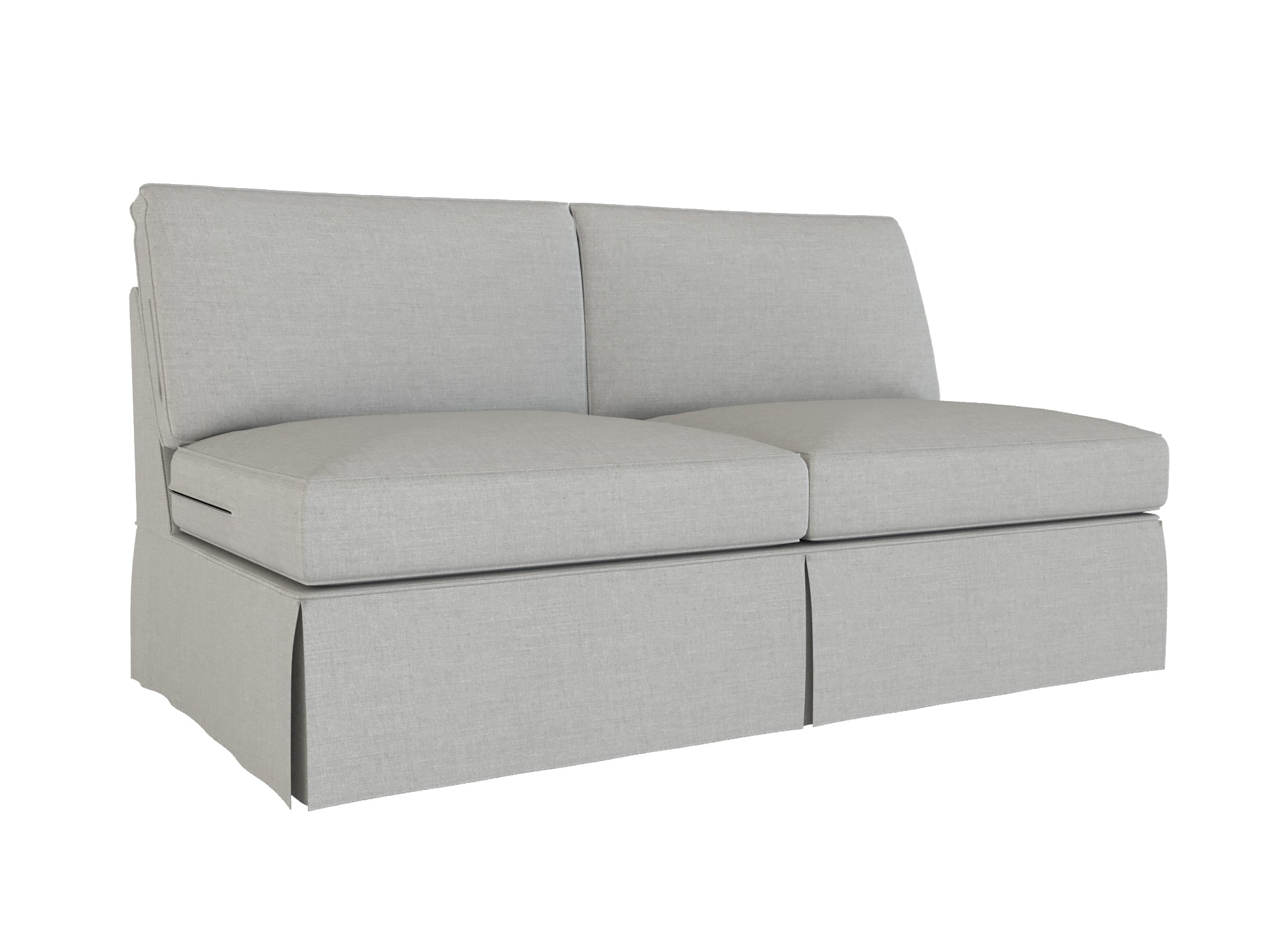 PB Basic Armless Loveseat Cover - Stretchable Slipcover for Sectional Sofa Components | Perfect for Living Room, Bedroom & Home Decor Protection