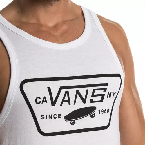 Vans Full Patch Muscle Tank Top for Men - White | Casual Streetwear, Gym & Summer Outfits