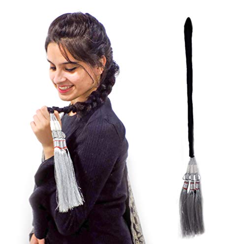 Confidence Lohri Hair Parandi for Girls & Women - 30g Silver Hair Accessory | Perfect for Festivals, Weddings & Cultural Events