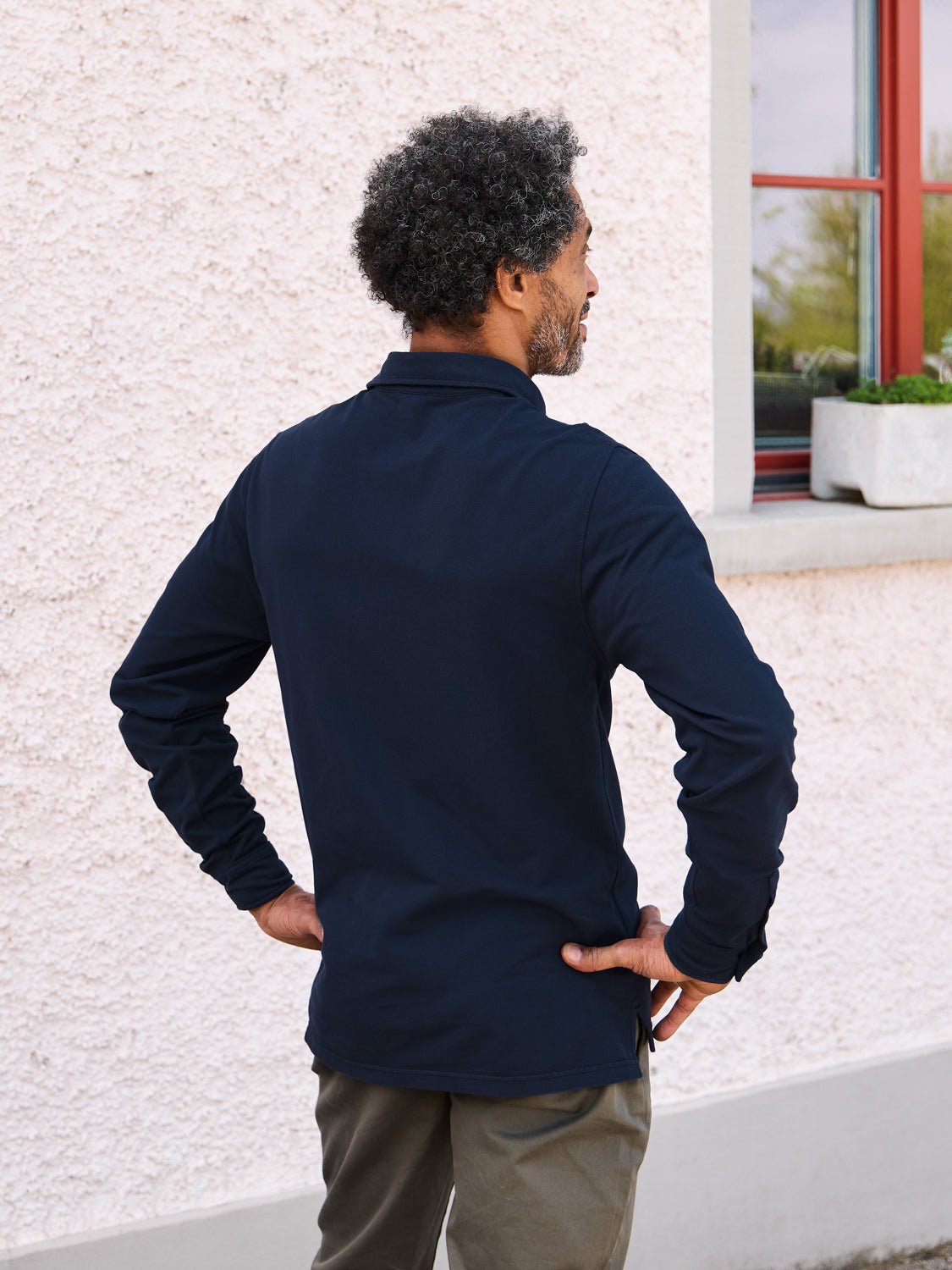 Men's Classic Polo Shirt - Cavalo Long Marine Blue - Breathable Cotton Blend for Casual & Business Wear - Perfect for Golf, Office & Outdoor Activities