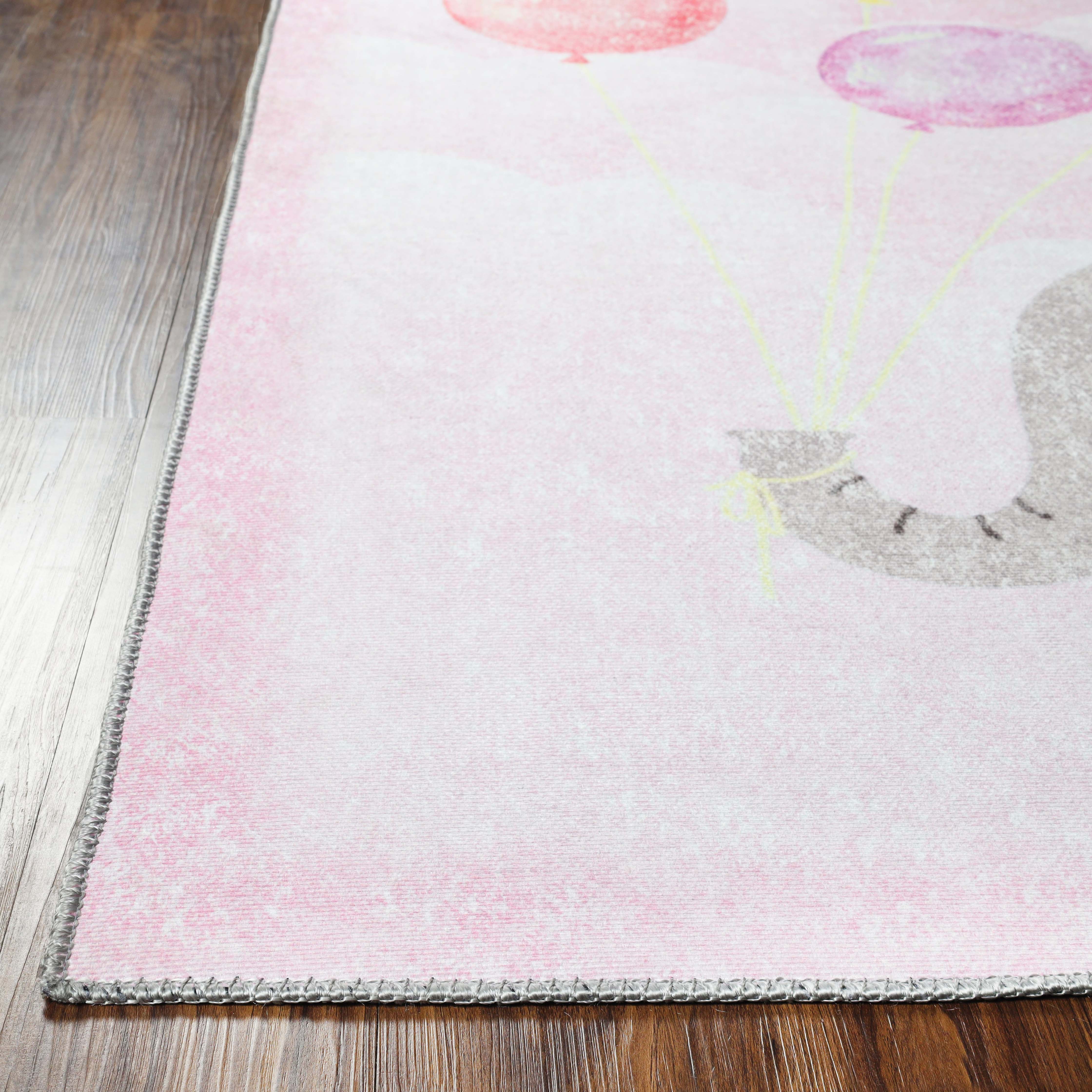 Vibrant Elephant Non-Slip Kids Playroom Rug - Soft & Safe Floor Mat for Nursery, Bedroom, and Play Areas