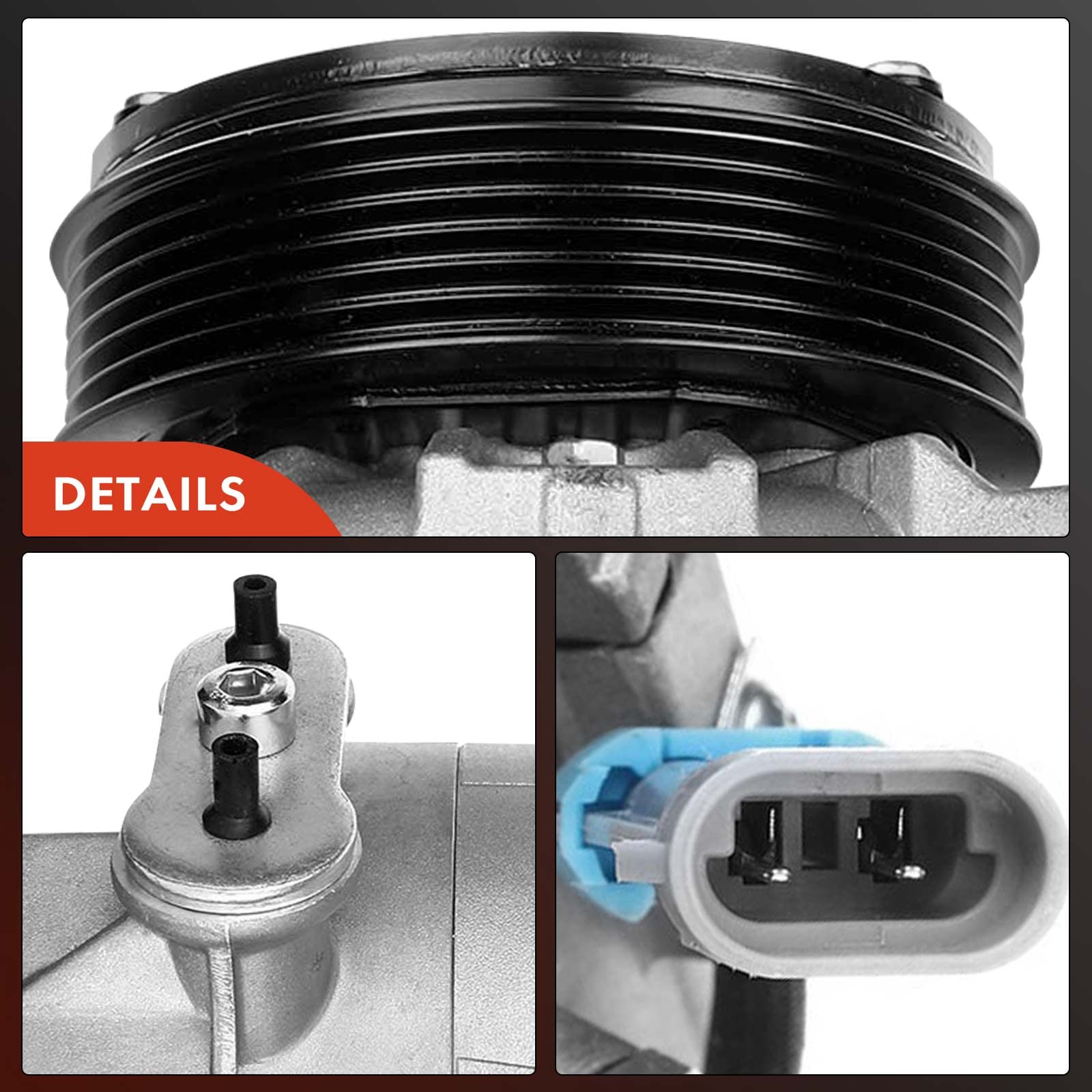 Premium AC Compressor with Clutch for 2006-2011 Chevy Impala, 2006 Malibu, Monte Carlo & Pontiac G6 - 3.5L 3.9L Engine | Perfect for Summer Cooling & Auto AC Repair