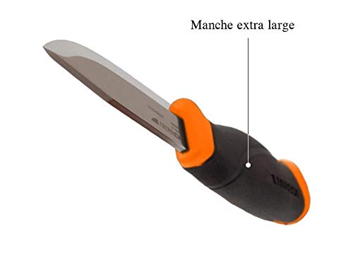 Morakniv Companion Heavy Duty Outdoor Knife - Carbon Steel Fixed Blade Survival & Hunting Knife with Sheath (High Visibility Orange) - Perfect for Camping, Bushcraft & Wilderness Adventures