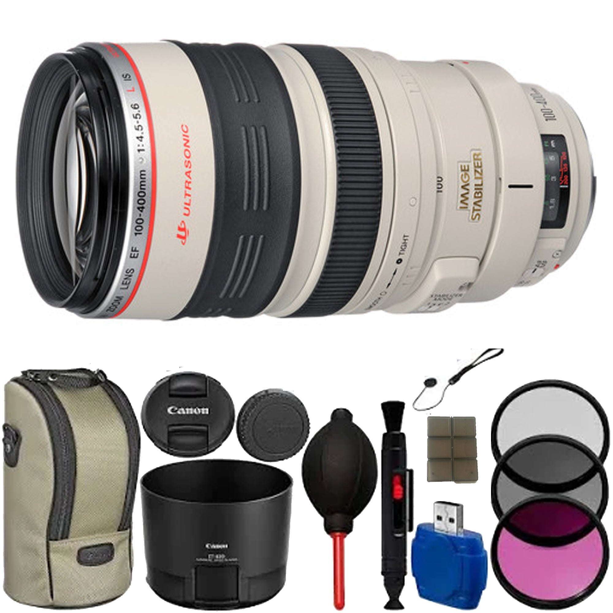 Canon EF 100-400mm f/4.5-5.6L IS II USM Telephoto Zoom Lens with Accessories Bundle - Perfect for Wildlife Photography, Sports & Travel