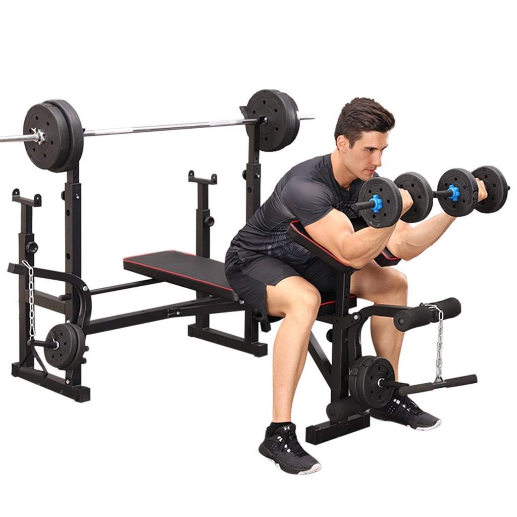 YYMN Adjustable Olympic Weight Bench Set for Full Body Workout - Multifunctional Home Gym Equipment for Strength Training, Weight Lifting & Fitness | Perfect for Home, Office & Commercial Gyms (Ideal for Squats, Bench Press & Full-Body Exercises)