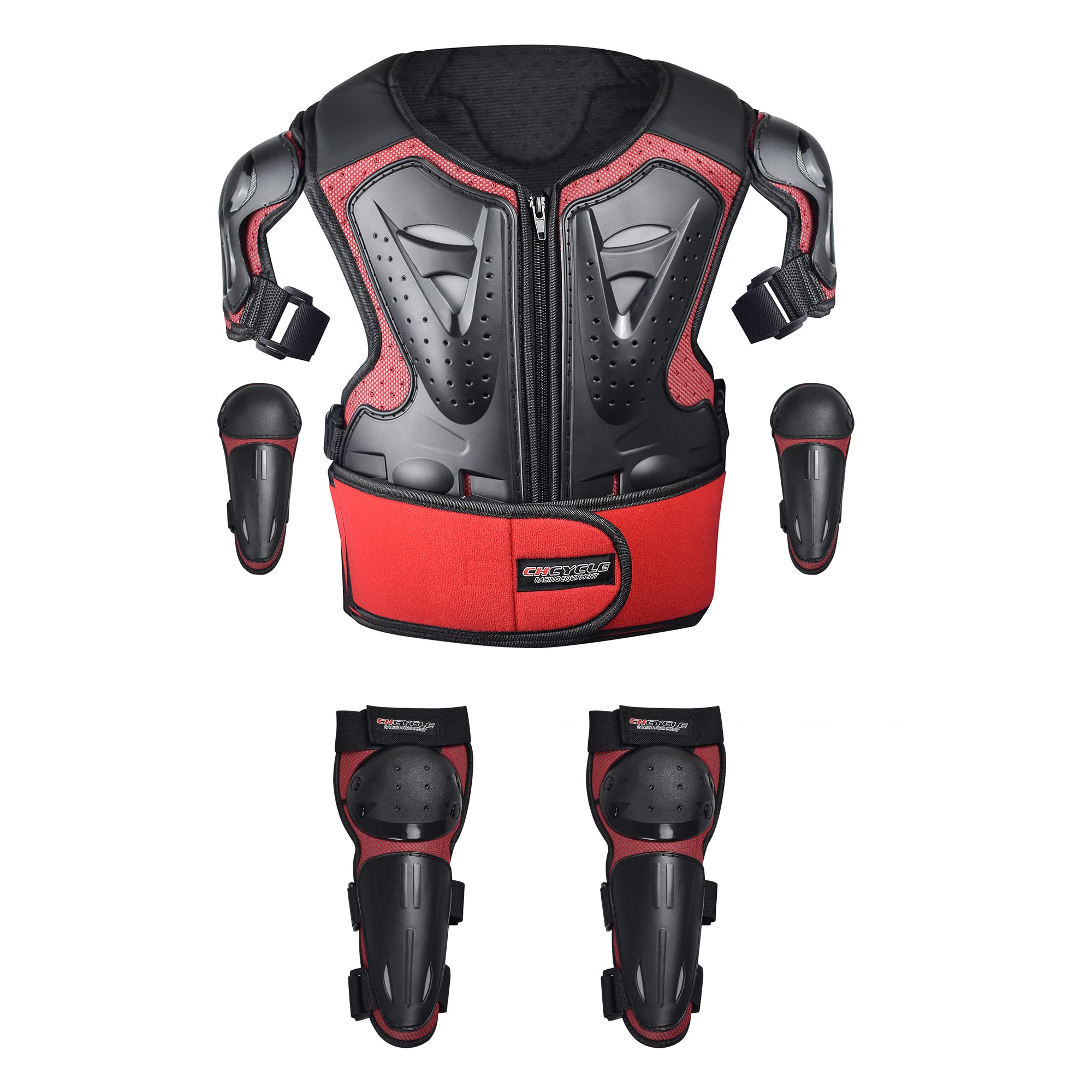 **Kids Dirt Bike Armor Suit - Motocross Chest Protector with Elbow & Knee Pads - Protective Gear for Youth Motorcycle & Cycling - Ideal for Off-Road Racing, Trail Riding & BMX**