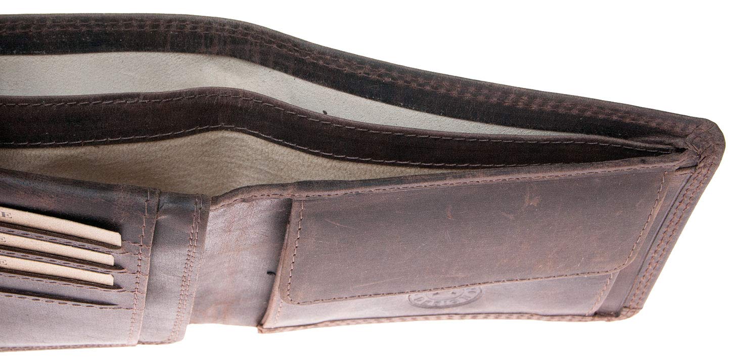 Premium Genuine Leather Wallet for Men - Durable Cowhide Bifold Wallet with RFID Blocking - Perfect for Everyday Use, Travel & Gifting