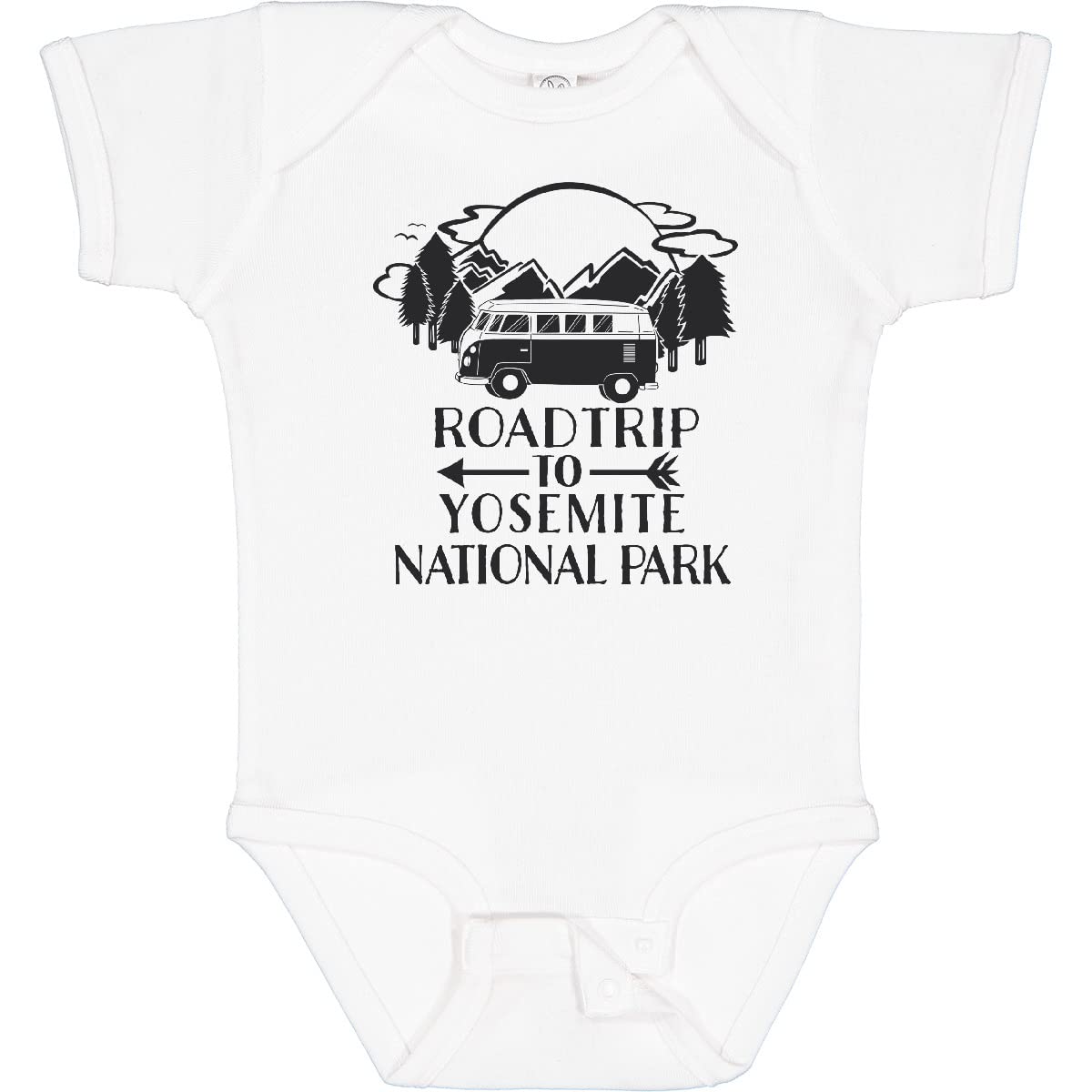 Inktastic Road Trip to Yosemite National Park Baby Bodysuit - Cute Travel-Themed Outfit for Infants, Perfect for Family Vacations & National Park Adventures