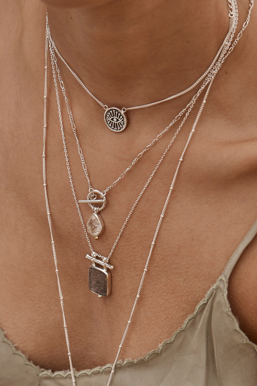 Herkimer Diamond Sterling Silver Necklace for Women - Elegant Crystal Pendant Jewelry for Everyday Wear & Special Occasions