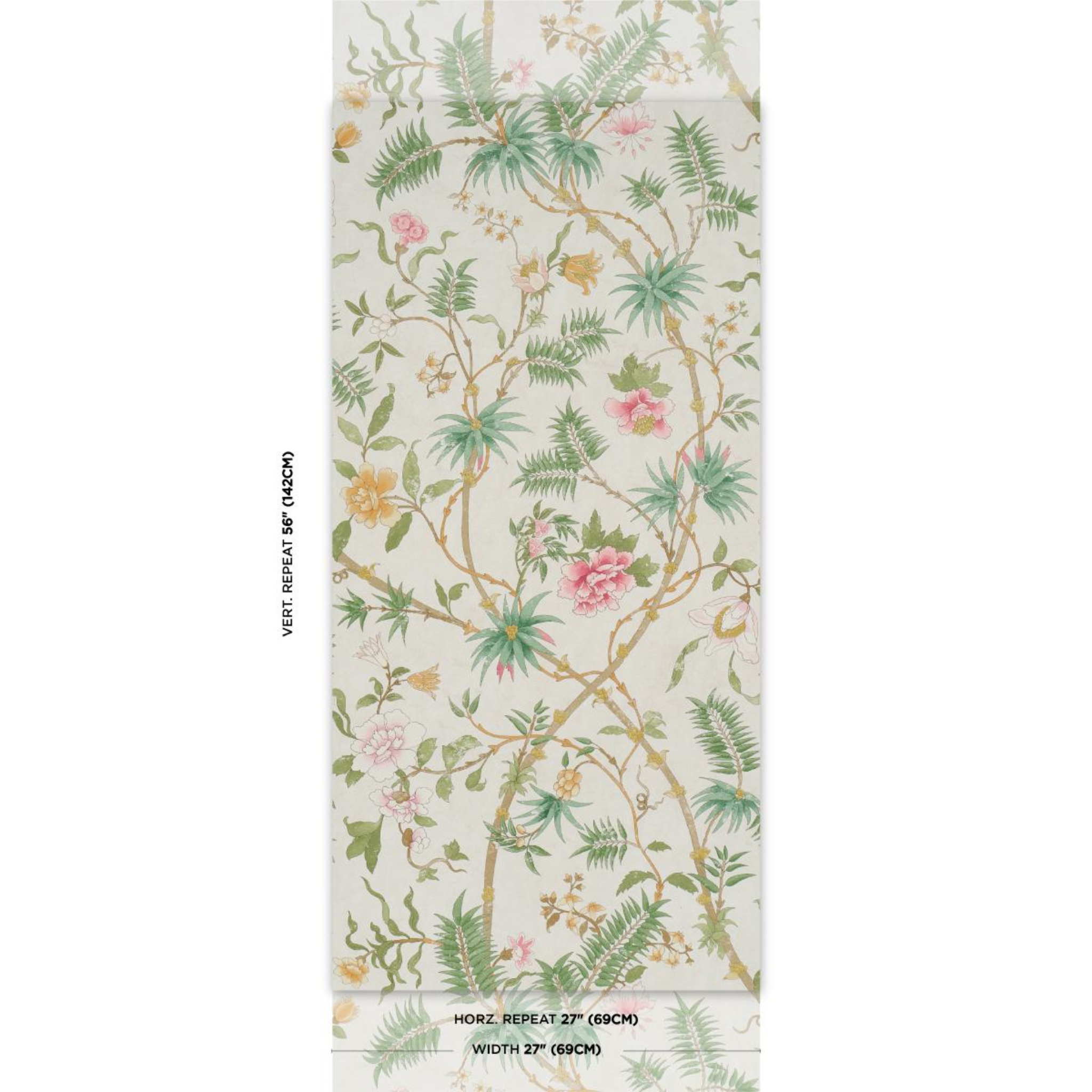 Arasi Botanical Floral Wallpaper - Peel and Stick Removable Wallpaper for Bedroom, Living Room, and Home Decor | Self-Adhesive Wallpaper with Petal Design