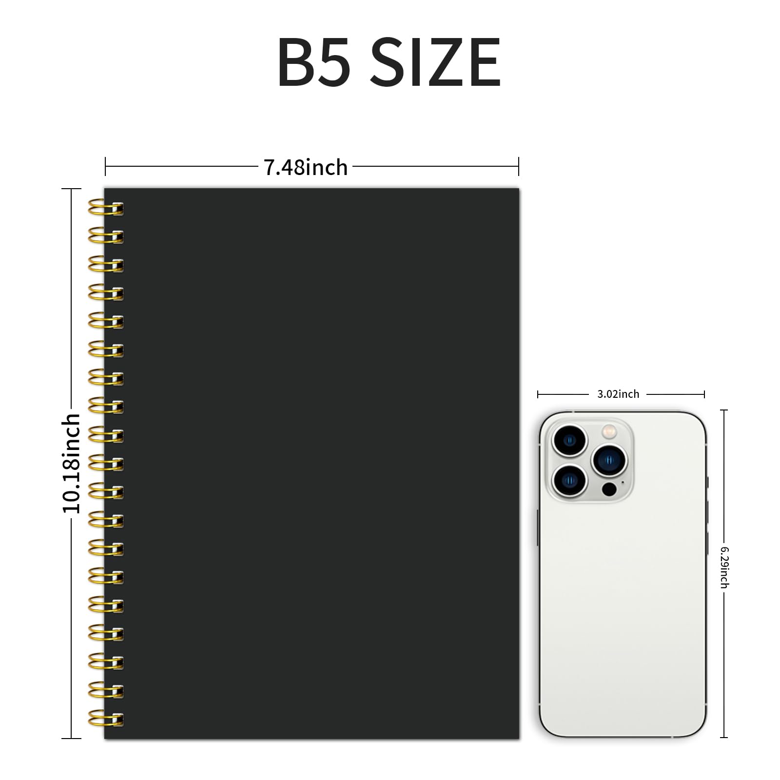 Premium 4-Pack B5 Grid Spiral Notebooks - 7.48