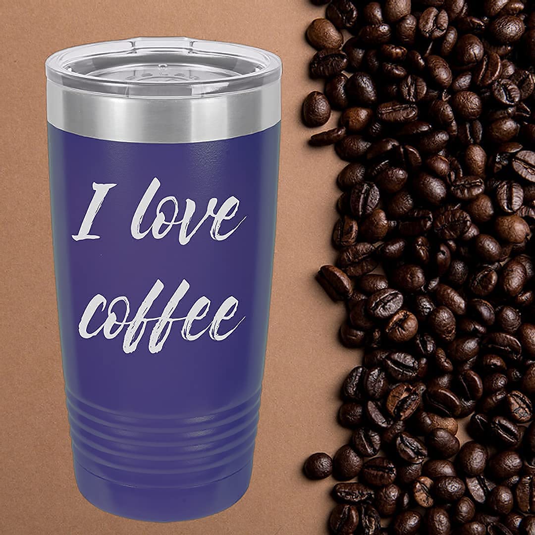 20oz Purple Vacuum Insulated Tumbler - Personalized Gift for Travel & Office
