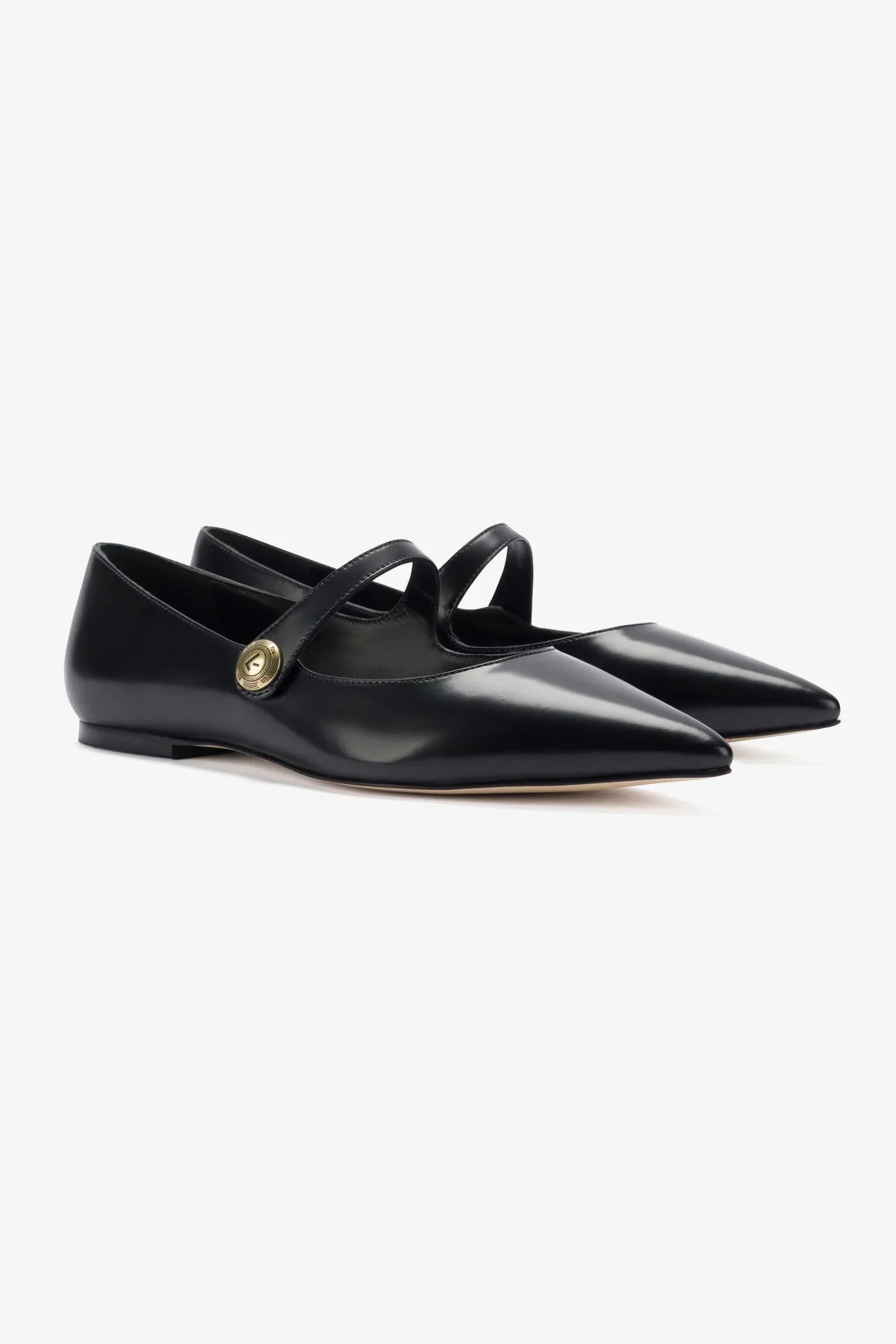 Caroline Flat Shoes in Black Leather - Comfortable & Stylish Women's Ballet Flats for Work, Office & Casual Wear