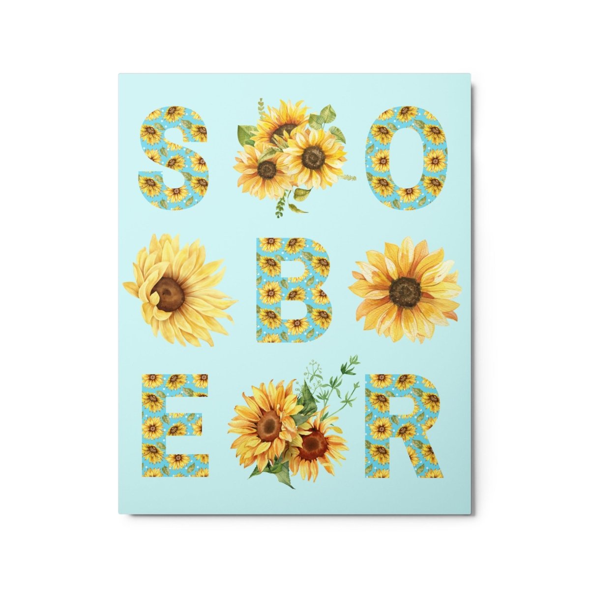 Sober - Vintage Chinoiserie Sunflower Metal Wall Art Decor, 16x20 Inches, Handmade Floral Home Decor for Living Room, Bedroom & Office