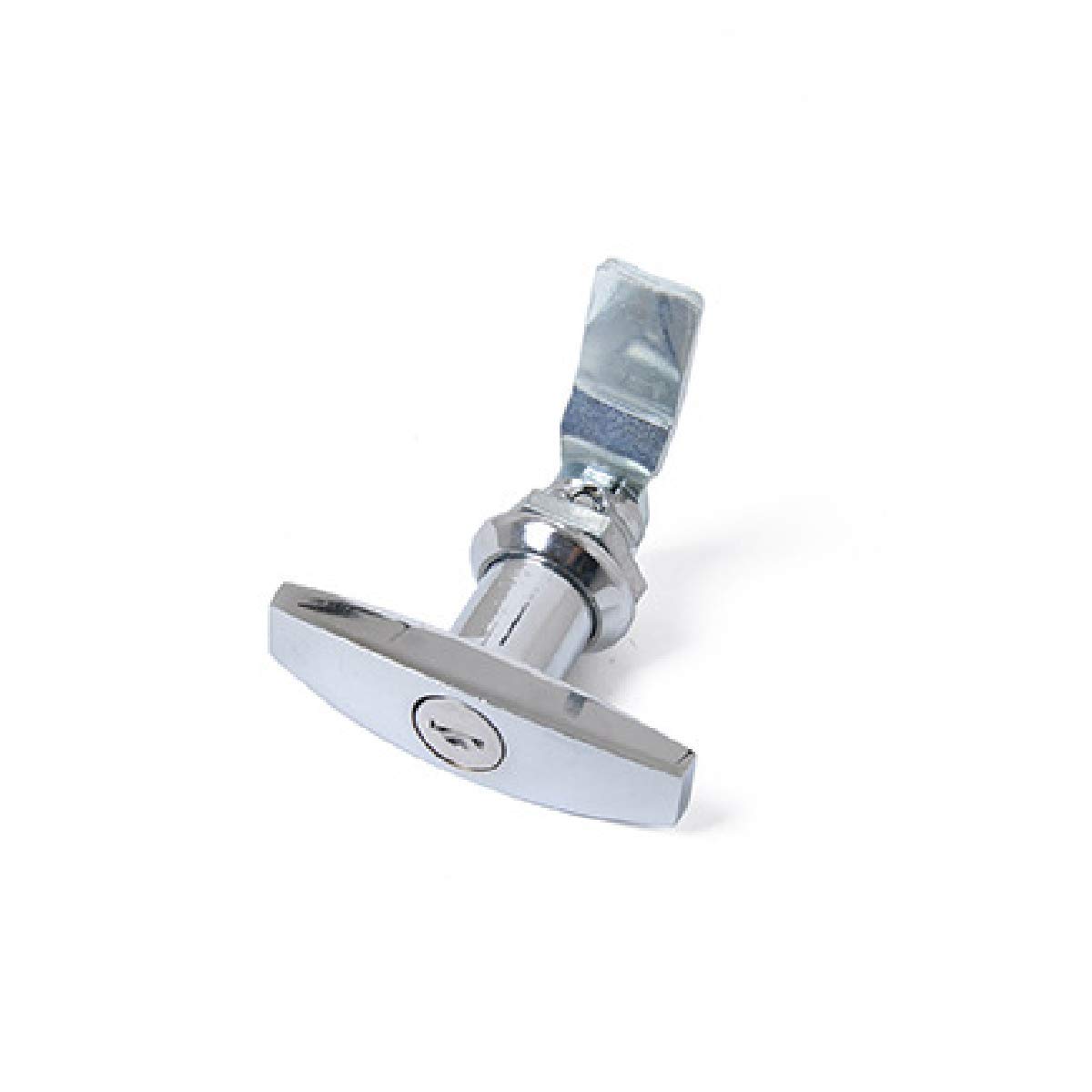 1Pcs Zinc Alloy Cabinet Cam Lock with T-Handle - 64x75mm RV Trailer Toolbox Lock, T-Shaped Cam Knob with Bright Grid - Perfect for Storage Cabinets, Toolboxes, RV Trailers & Campers
