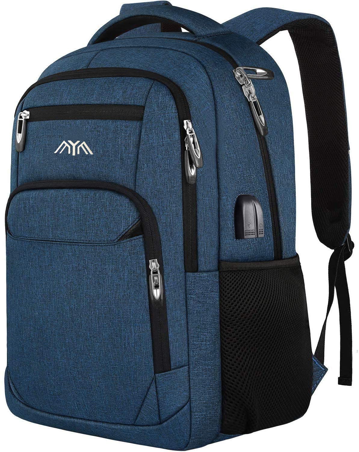 Professional Laptop Backpack for Men & Teen Boys - Waterproof School Bag with USB Charging Port & Business/Travel Features - Ideal for Work, College, and Daily Commute