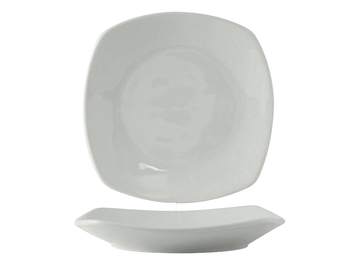 Tuxton China BPH-105J 26 oz Square Pasta Plate - 10.5