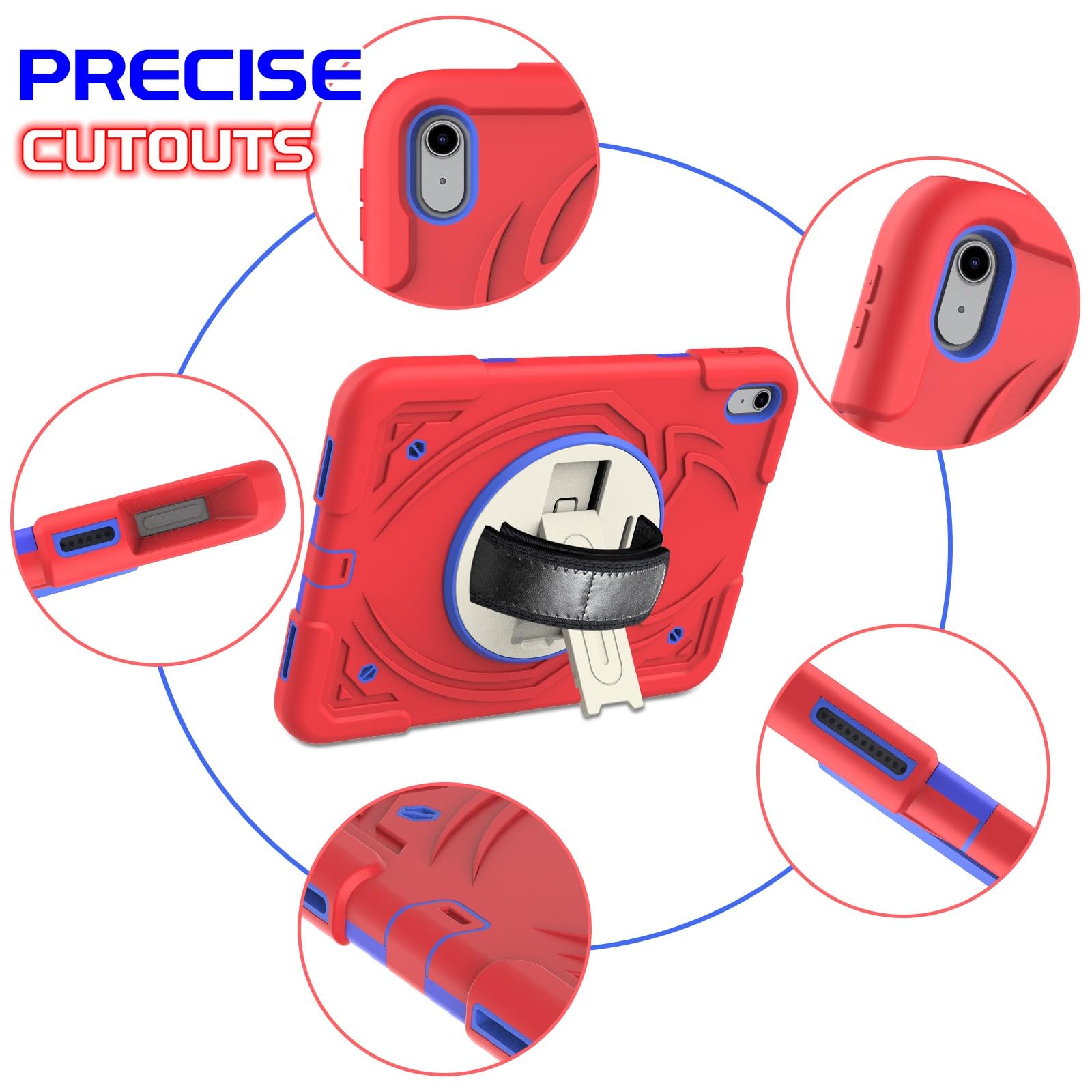 360° Rotatable Shockproof iPad Case for iPad 11th Gen 11