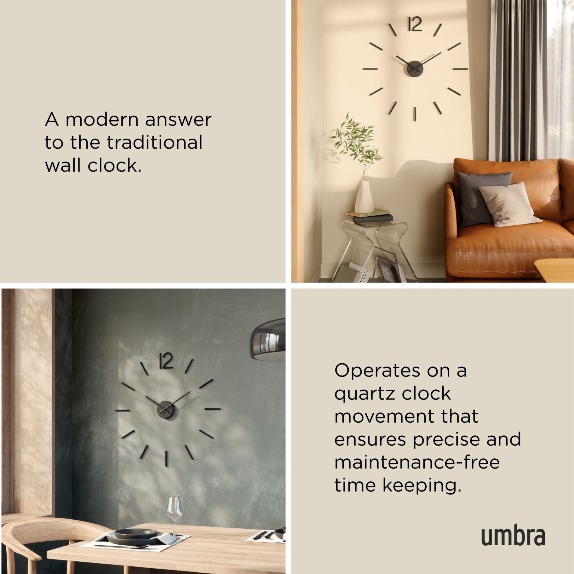 Blink Wall Clock - Silent Non-Ticking Battery Operated Modern Round Clock for Home, Office, Classroom | Perfect for Living Room, Bedroom Decor & Easy to Read Time