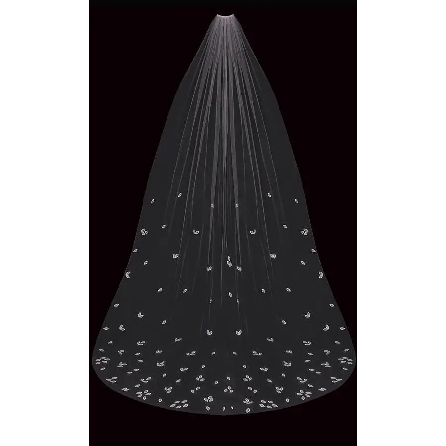 V2193C Cathedral Veil - Elegant Long Wedding Veil for Brides | Perfect for Church Ceremonies & Formal Weddings