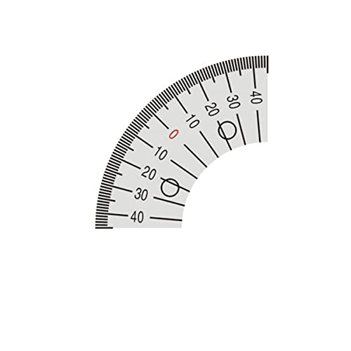 Aluminum Alloy Oval Workbench Ruler 30mm Outer Radius - Silver Metric Scale Miter Track Measuring Tool (45°-0-45° Middle) - Perfect for Woodworking, DIY Projects, and Precision Metalworking