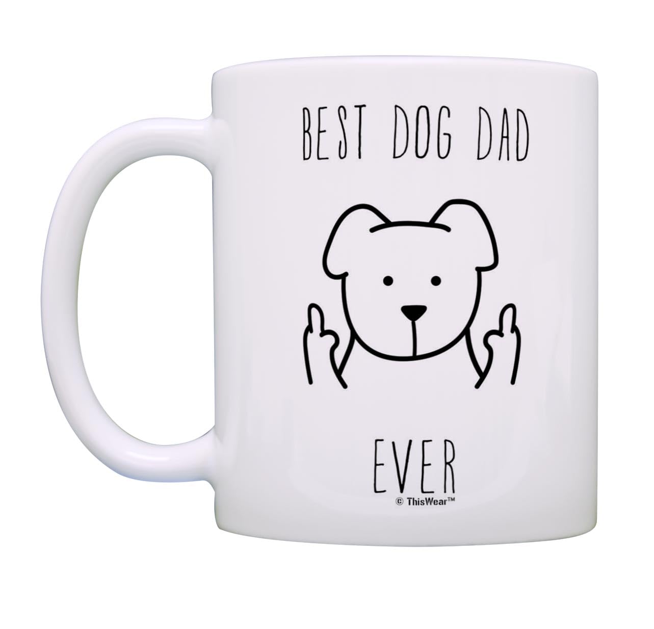 Best Dog Mom & Dad Ever - 2 Pack Coffee Mugs for Dog Owners - Perfect for Tea & Coffee Lovers - Great Gift for Pet Parents - Ideal for Home, Office or Dog Themed Parties