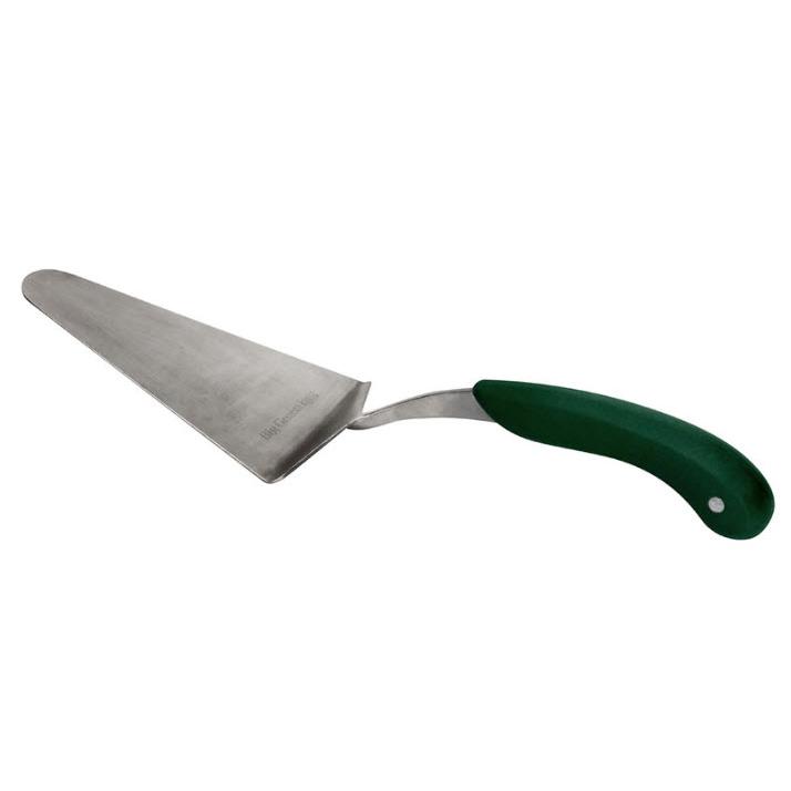 Big Green Egg Pizza Slice Server with Soft Grip Handle - Stainless Steel Pizza Cutter for Outdoor Grilling & BBQ Parties - Perfect for Serving Pizza, Grilled Meats & Vegetables at Backyard Gatherings