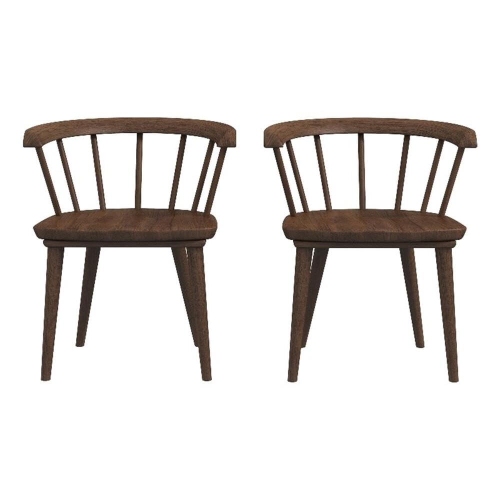 Mid-Century Solid Wood Dining Chair Set of 2 - 27
