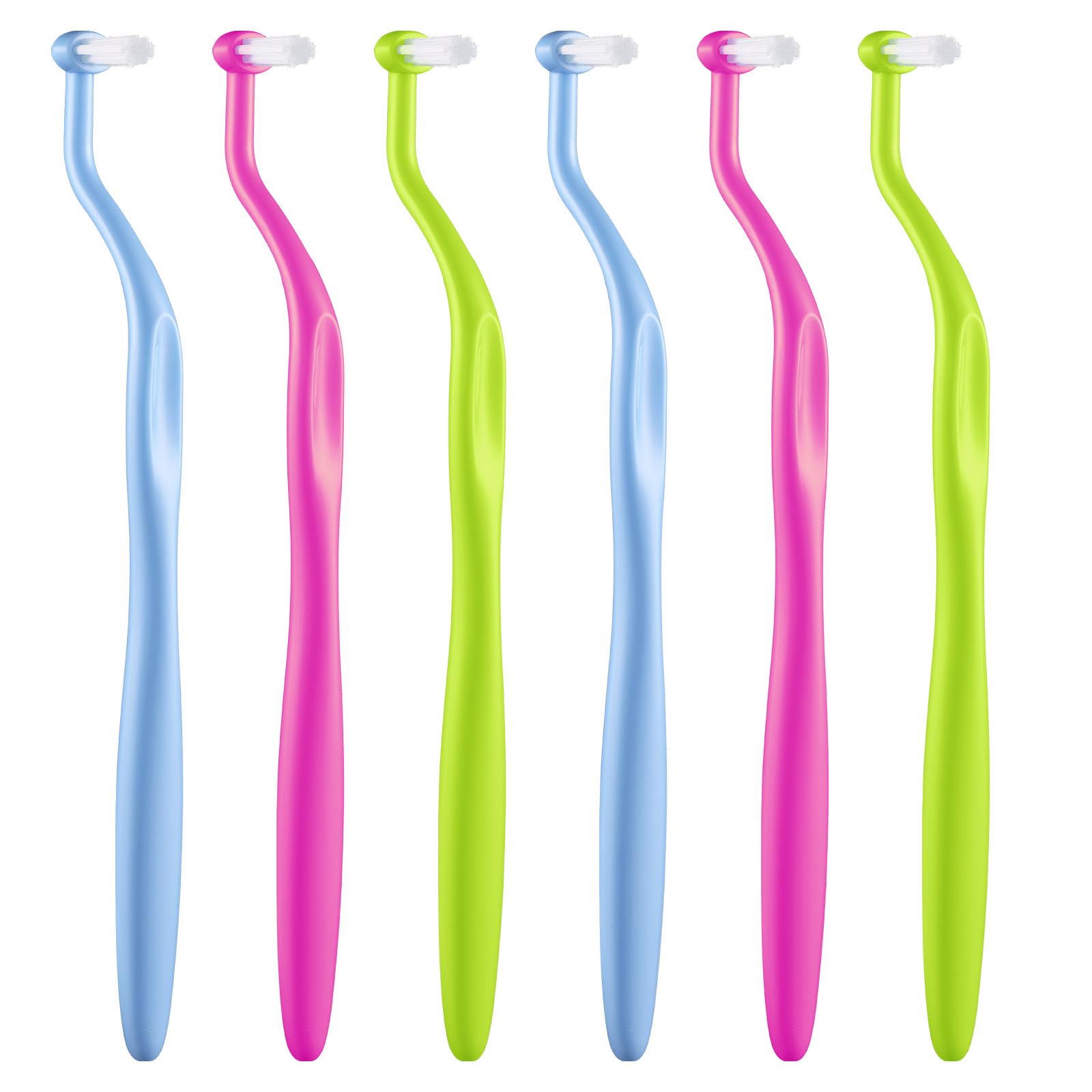 Orthodontic Toothbrush Set - 6 Pack Ultra Soft Bristles for Braces, Implants & Retainers | Small Head Design for Detailed Teeth Cleaning | Gentle Gum Care & Dental Hygiene Essential for Adults & Kids