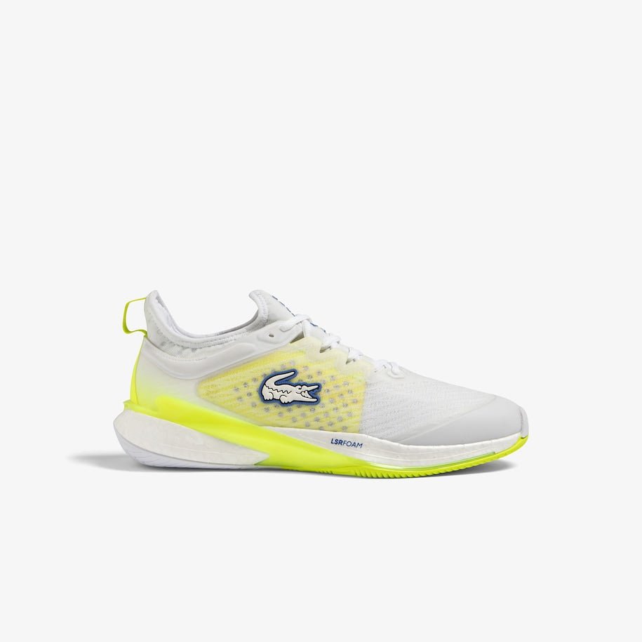 Lacoste AG LT23 Lite Men's Tennis Shoes - White & Yellow | Lightweight Comfort for Casual Wear, Sports & Daily Activities