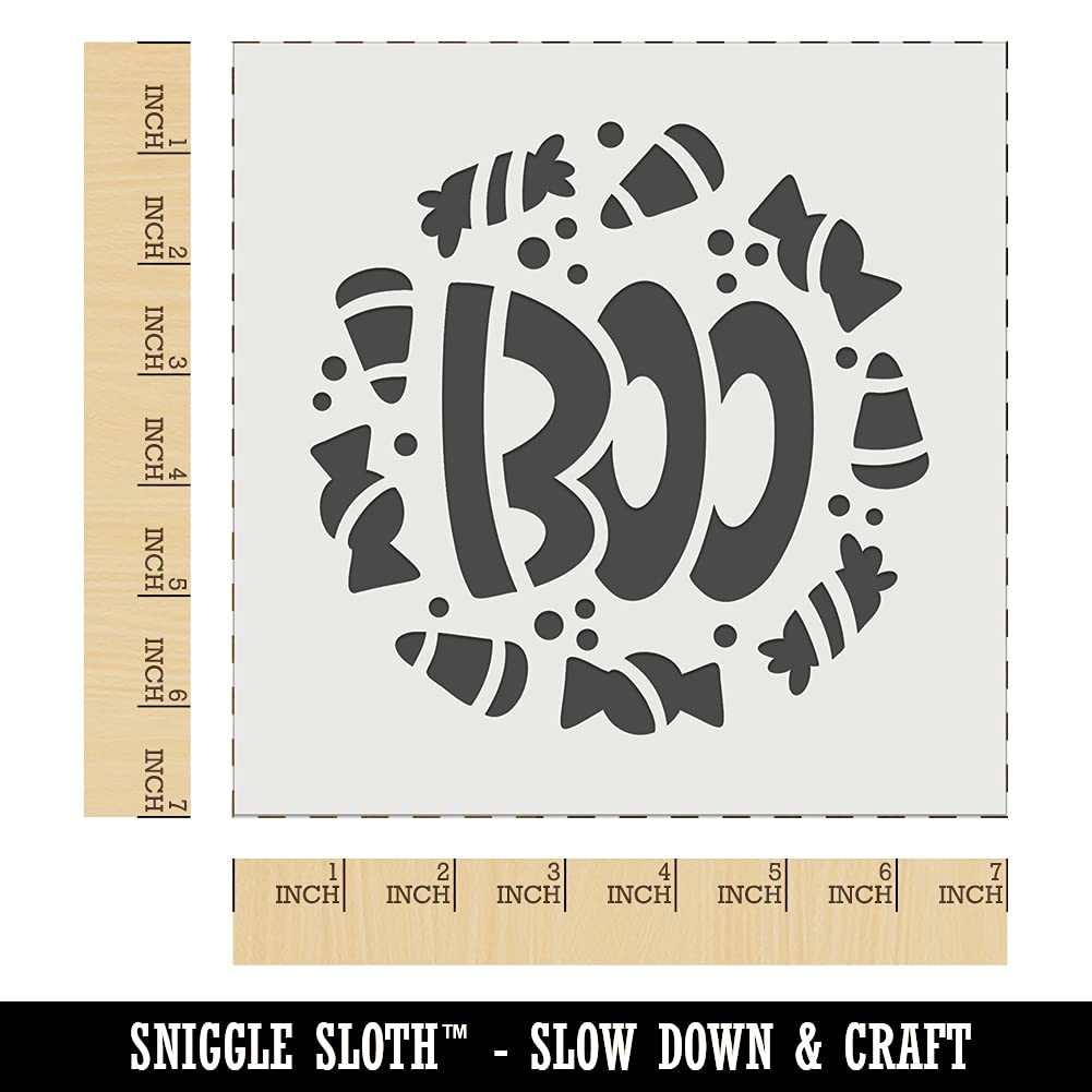 Halloween Cookie Stencil - 7 Inch Reusable DIY Craft Boo Candy Wall Decor for Baking, Cupcakes & Party Treats - Perfect for Halloween Parties, Home Decor & Spooky Desserts