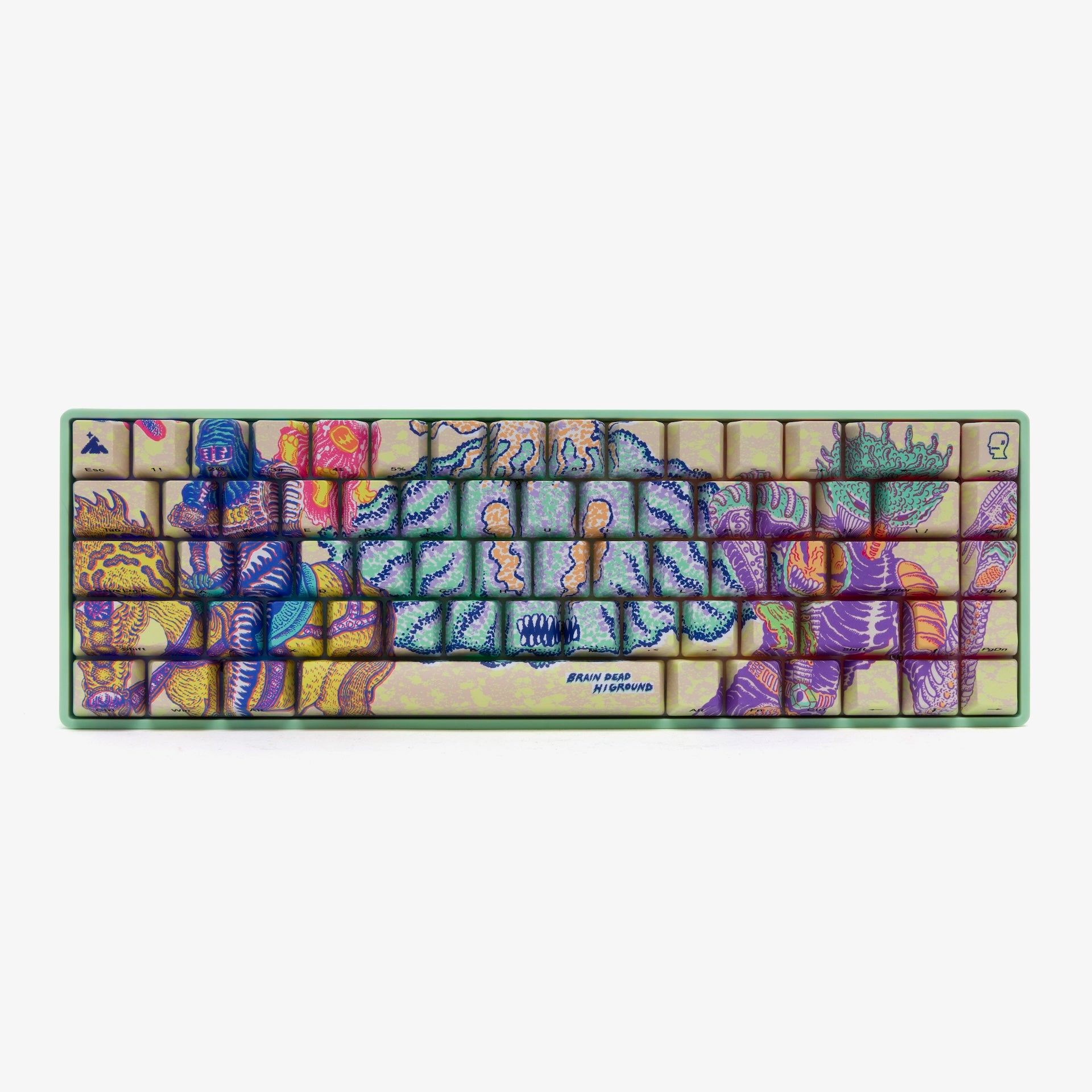 Brain Dead x HG Basecamp 65% Mechanical Keyboard - Compact Wired Gaming Keyboard with RGB Backlit for PC/Mac - Perfect for Esports, Coding & Office Work