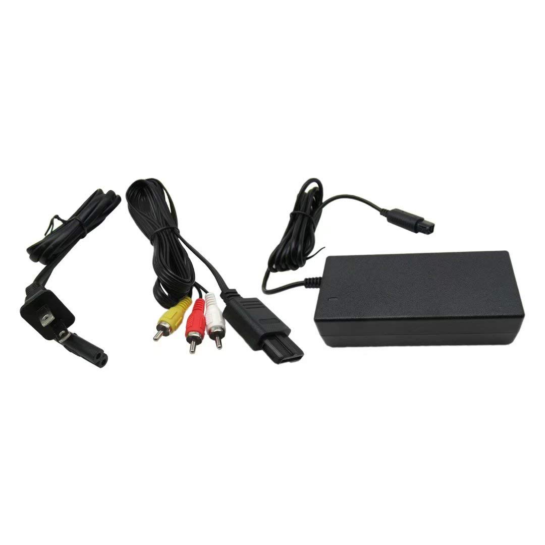 12V 3.25A AC Power Adapter & AV Cable for Nintendo Gamecube - Replacement Charger Set for Classic Gaming Consoles - Perfect for Home Entertainment and Retro Gaming Setup
