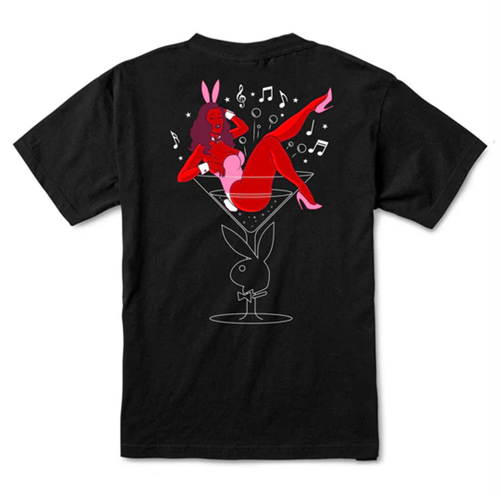 Playboy Casino Color Bars Short Sleeve T-Shirt for Men - Black - Perfect for Casual Wear, Parties, and Nightlife