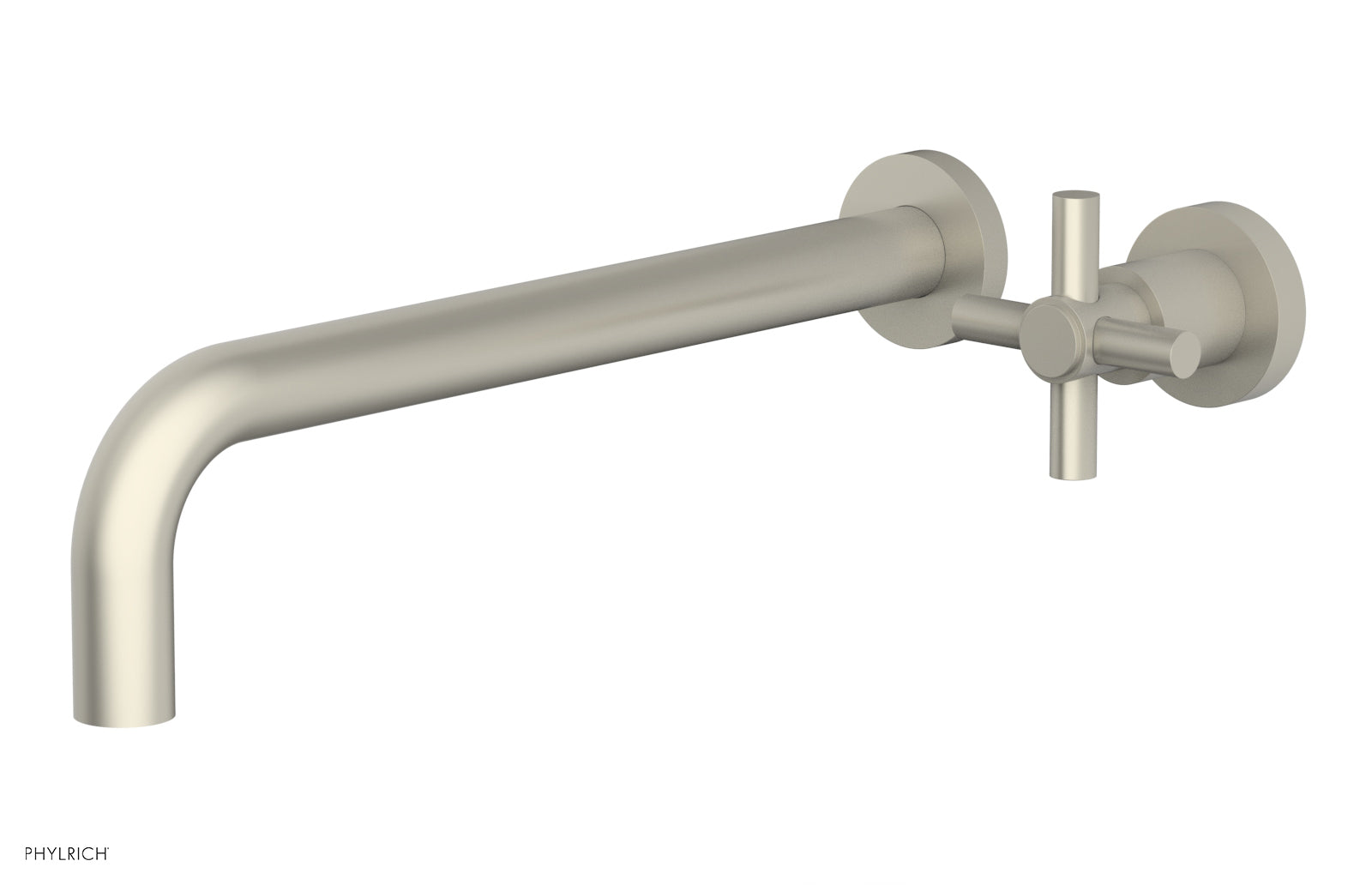 D131-17 Single Handle Wall Mounted Lavatory Faucet Set - Classic Cross Handle Design for Bathroom Sink - Perfect for Modern Homes, Hotels & Restrooms
