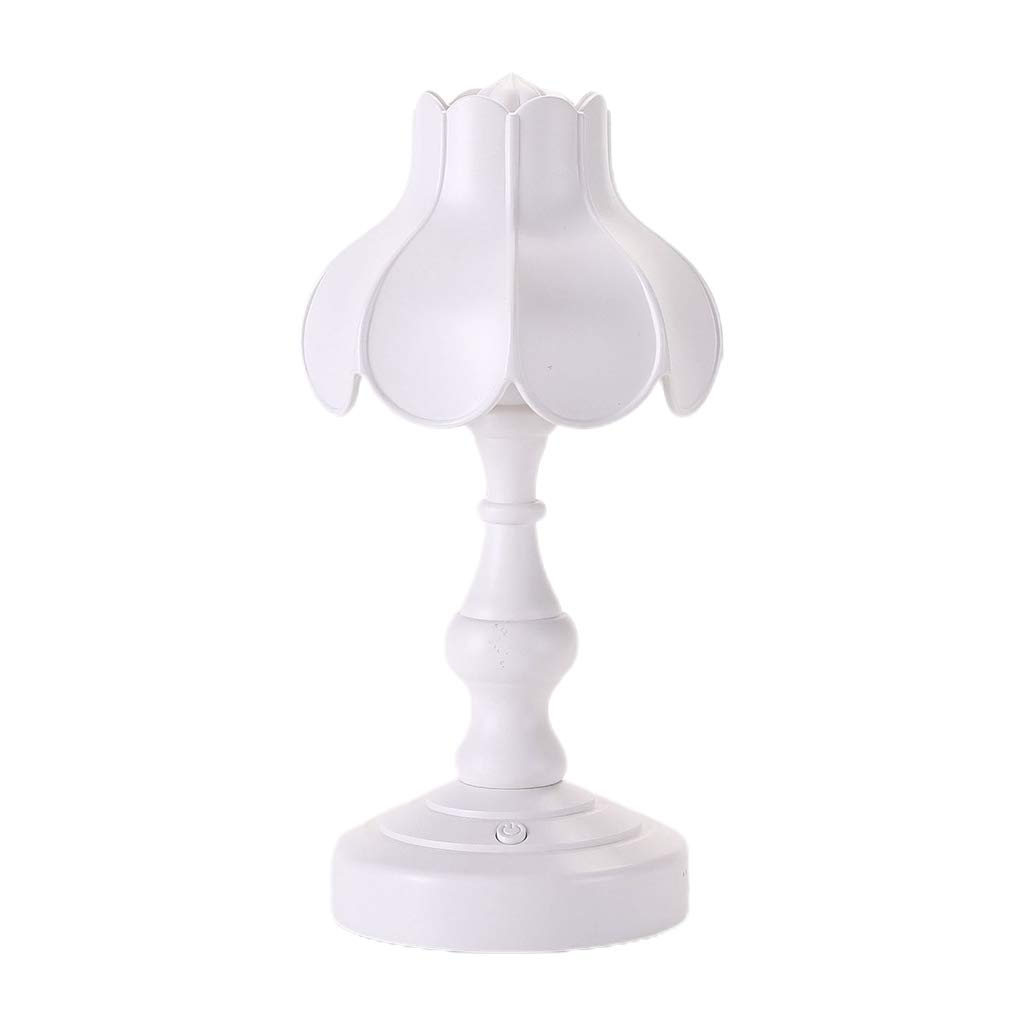Kingjinglo Creative Retro Lotus Leaf Lampshade - Touch Control Desk Lamp with 3 Light Modes, USB Powered Night Light for Bedroom, Living Room, or Office Decor
