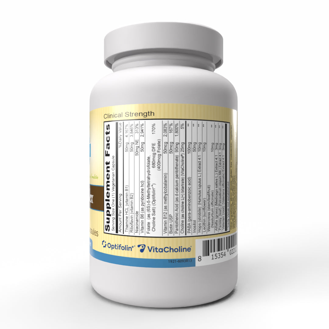 Premium B Complex Vitamins - 60 Vegetarian Capsules | Clinically Dosed B Vitamin Supplement for Energy, Metabolism & Stress Support* | Ideal for Daily Wellness, Active Lifestyles & Immune System Boost