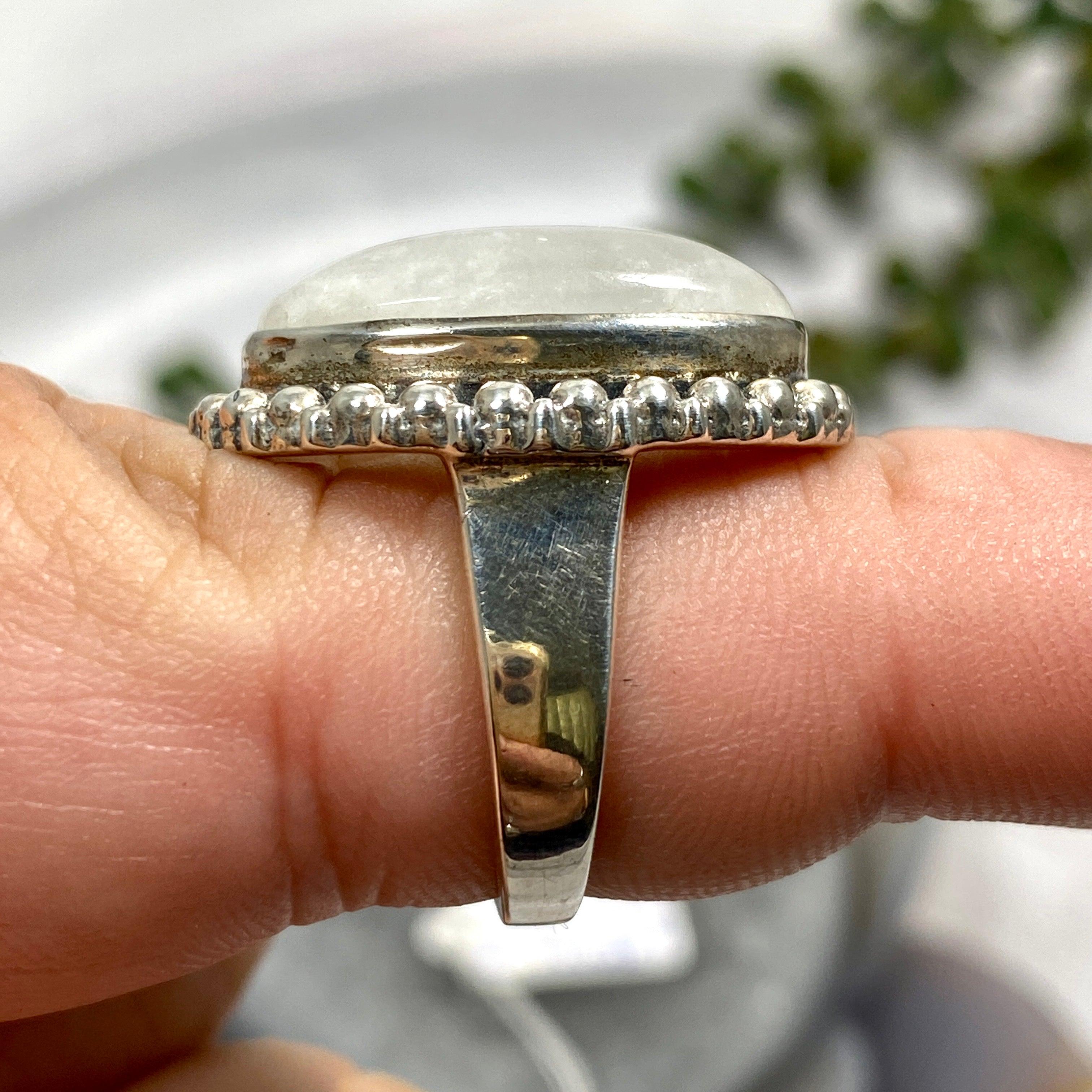 Moonstone and Blue Topaz Multi-Stone Ring - Size 7 - Elegant Handmade Jewelry for Women - Perfect for Weddings, Parties & Special Occasions