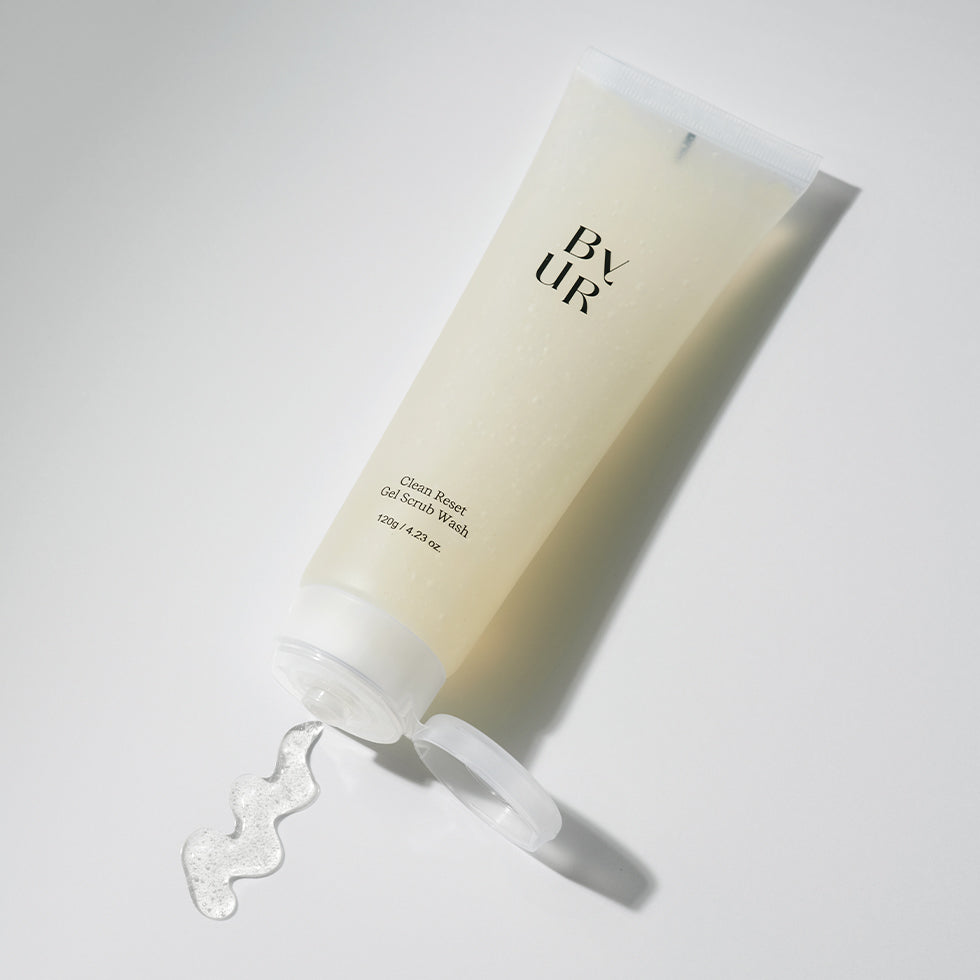 ByUR Clean Reset Gel Scrub Wash 120g - Gentle Exfoliating Face Cleanser for Acne & Blackheads - Perfect for Daily Skincare Routine & Travel