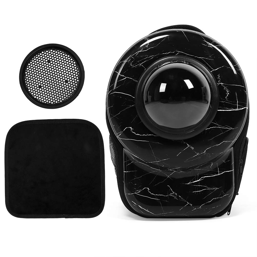SOONHUA Pet Carrier Backpack for Small Dogs & Cats - Breathable Outdoor Travel Shoulder Bag with Comfortable Space (Black Stone Pattern) - Perfect for Hiking, Air Travel, and Vet Visits