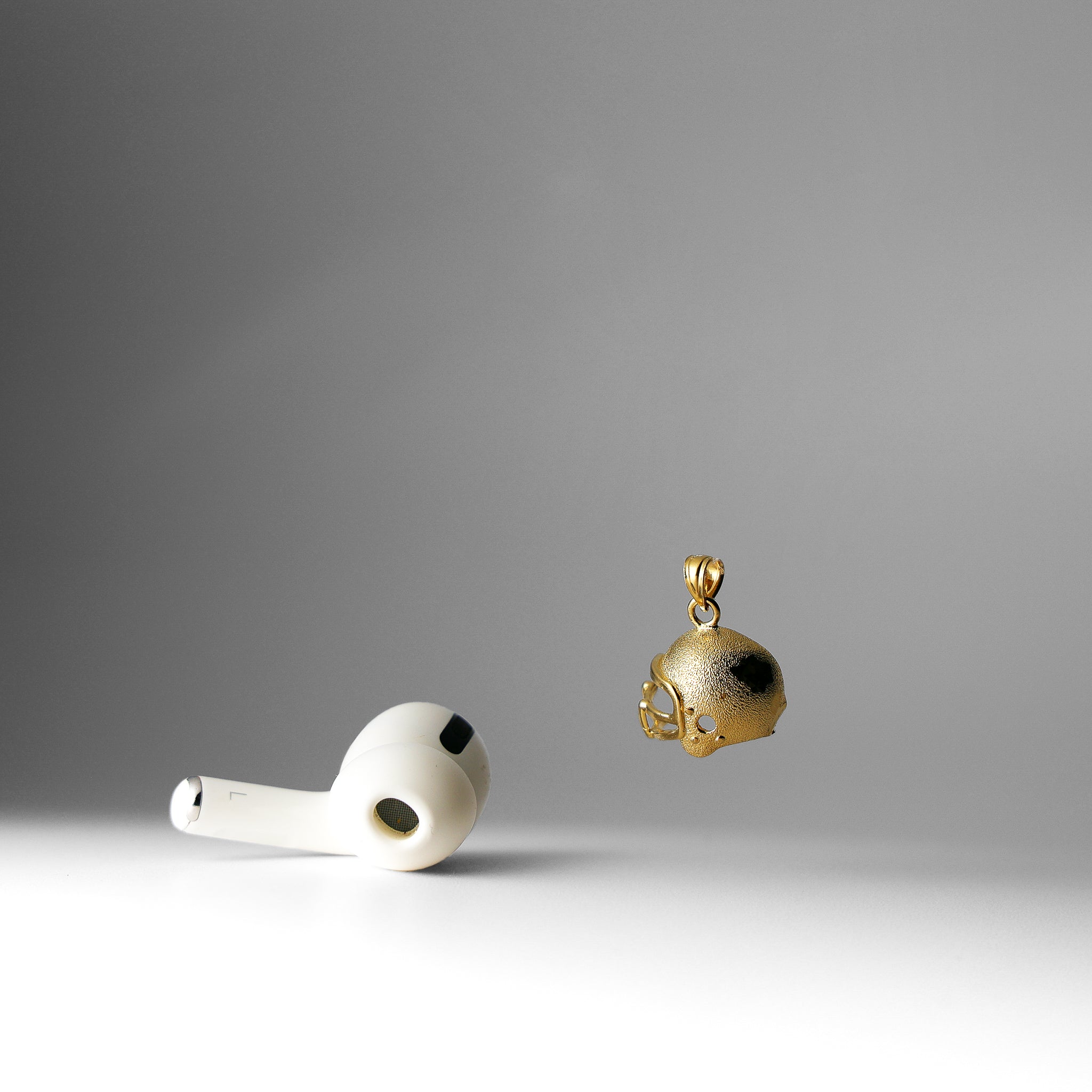 Gold Dainty Football Helmet Charm PT1978 - Elegant Jewelry for Sports Fans, Game Day Accessories & Football Party Gifts