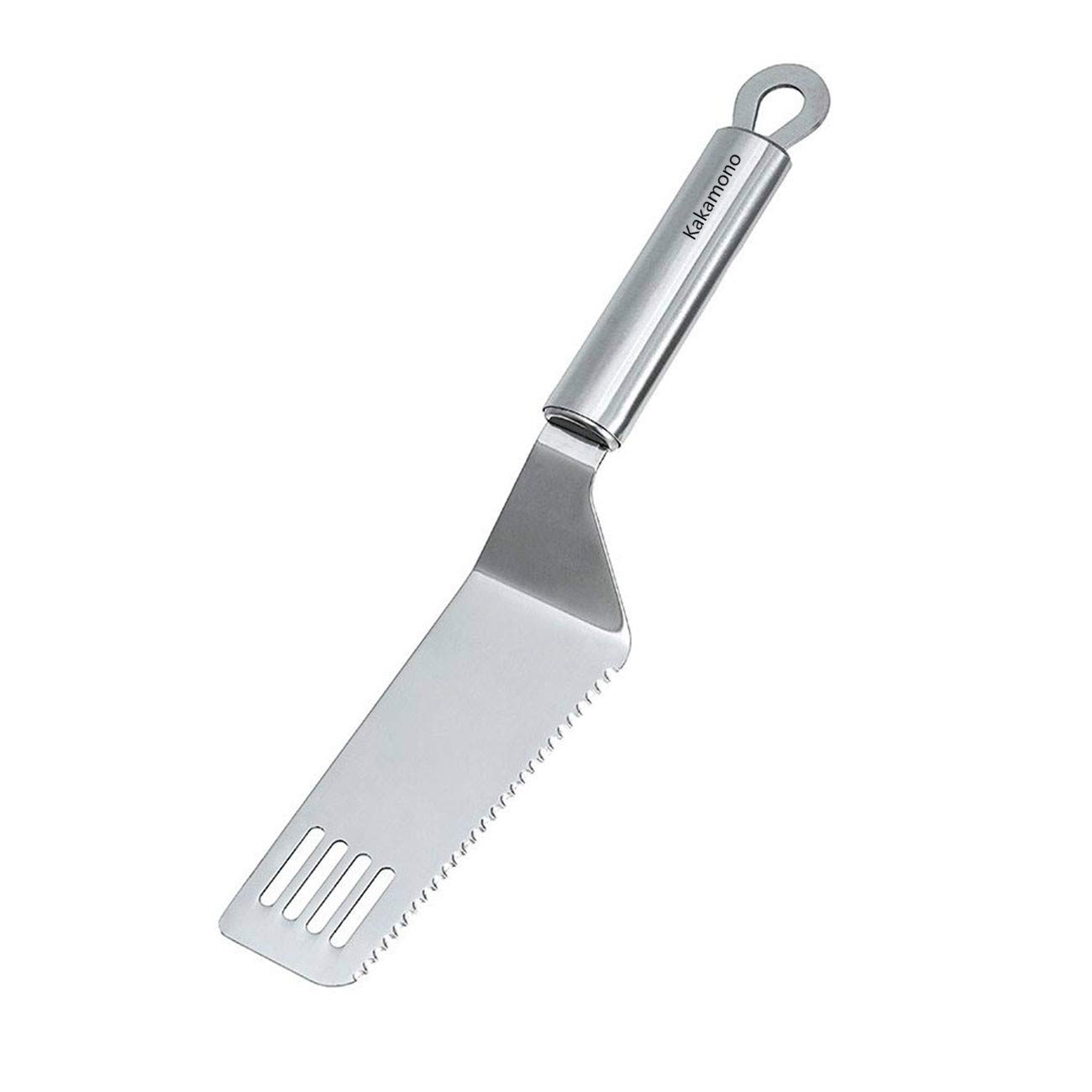 Stainless Steel Pie Server with Serrated Edge - Angled Icing Spatula & Cake Cutter for Professional Baking, Dessert Serving - Perfect for Cake Decorating, Pie Cutting, and Pastry Serving
