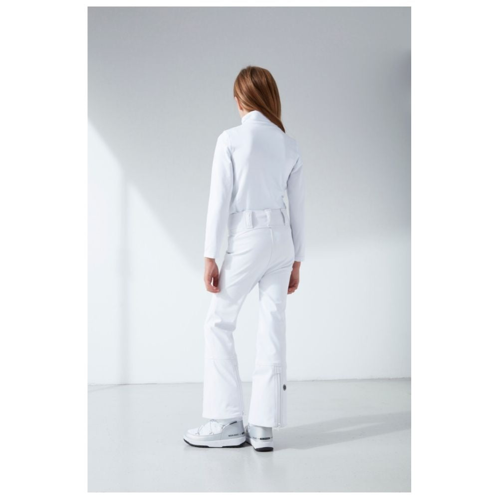 White Stretch Ski Pants for Girls - Comfortable & Durable Winter Snow Pants for Kids Age 8-16 Years | Perfect for Skiing, Snowboarding & Outdoor Winter Activities